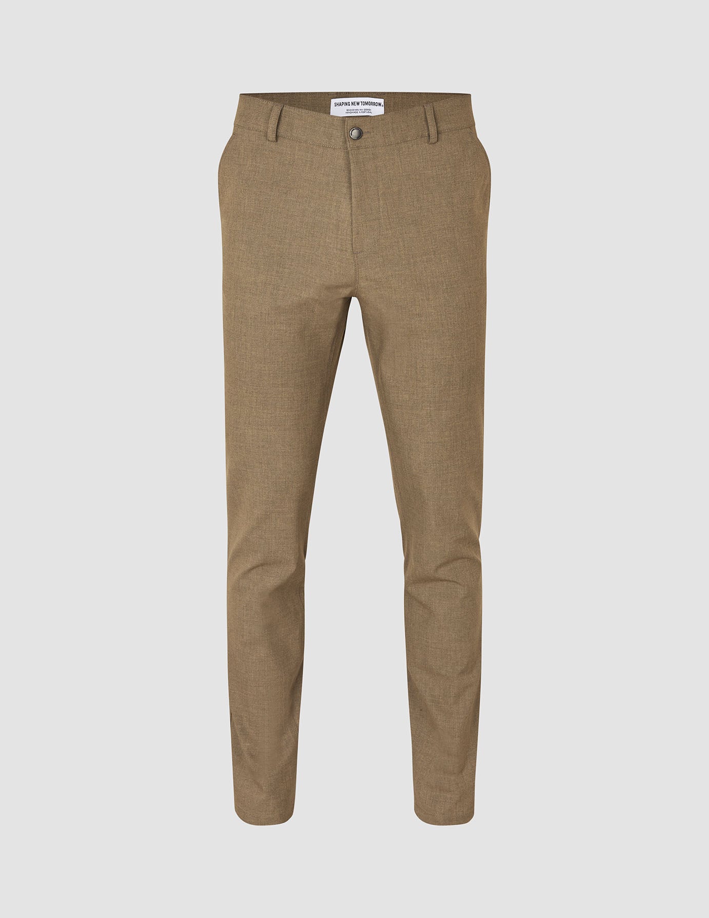 Essential Pants Slim Vintage Brown Melange